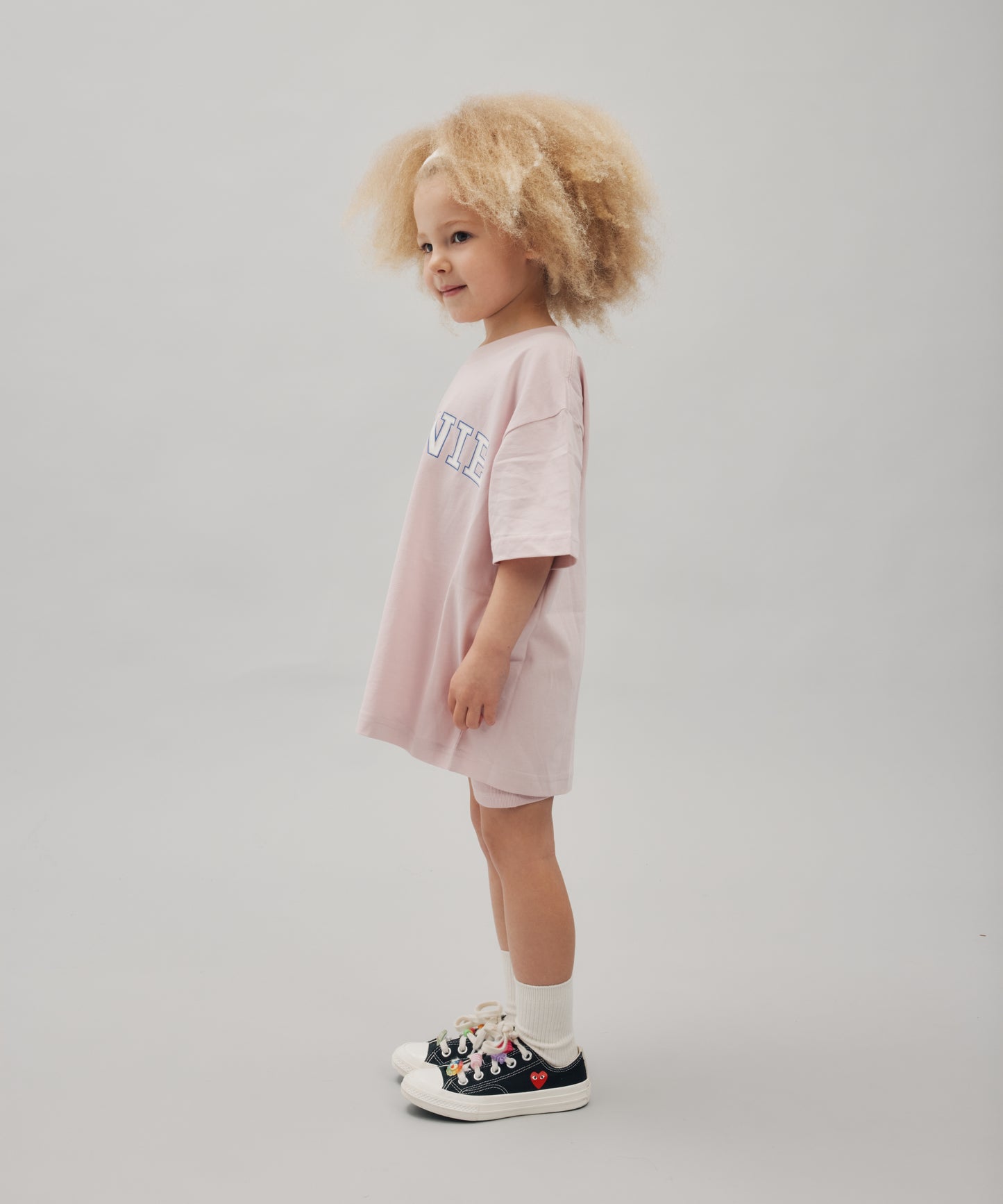 VARSITY TEE - DUSTY PINK