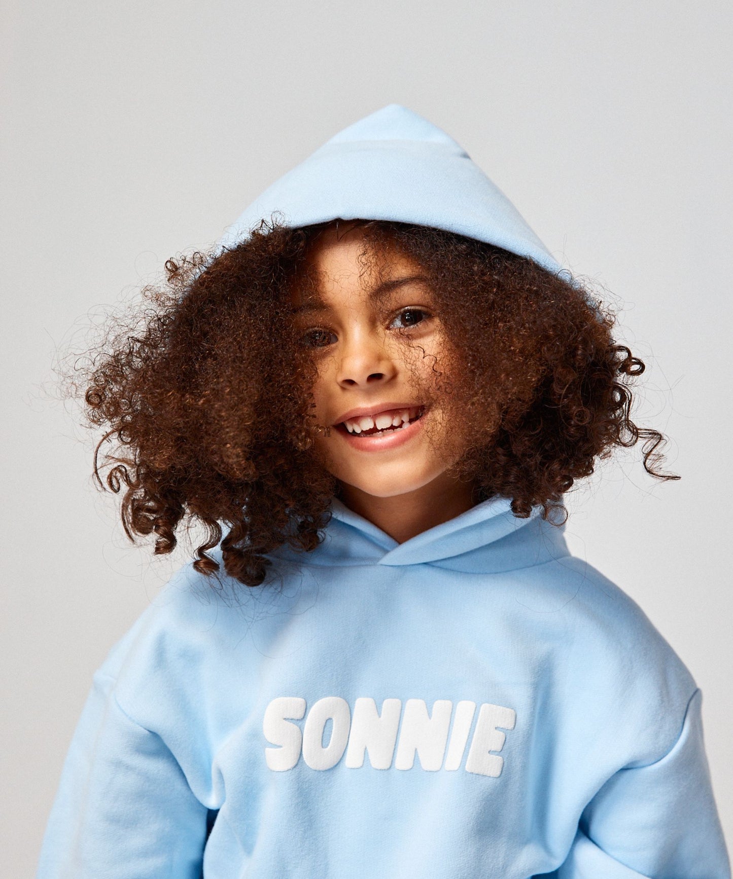 Puff Print Hoodie - Baby Blue