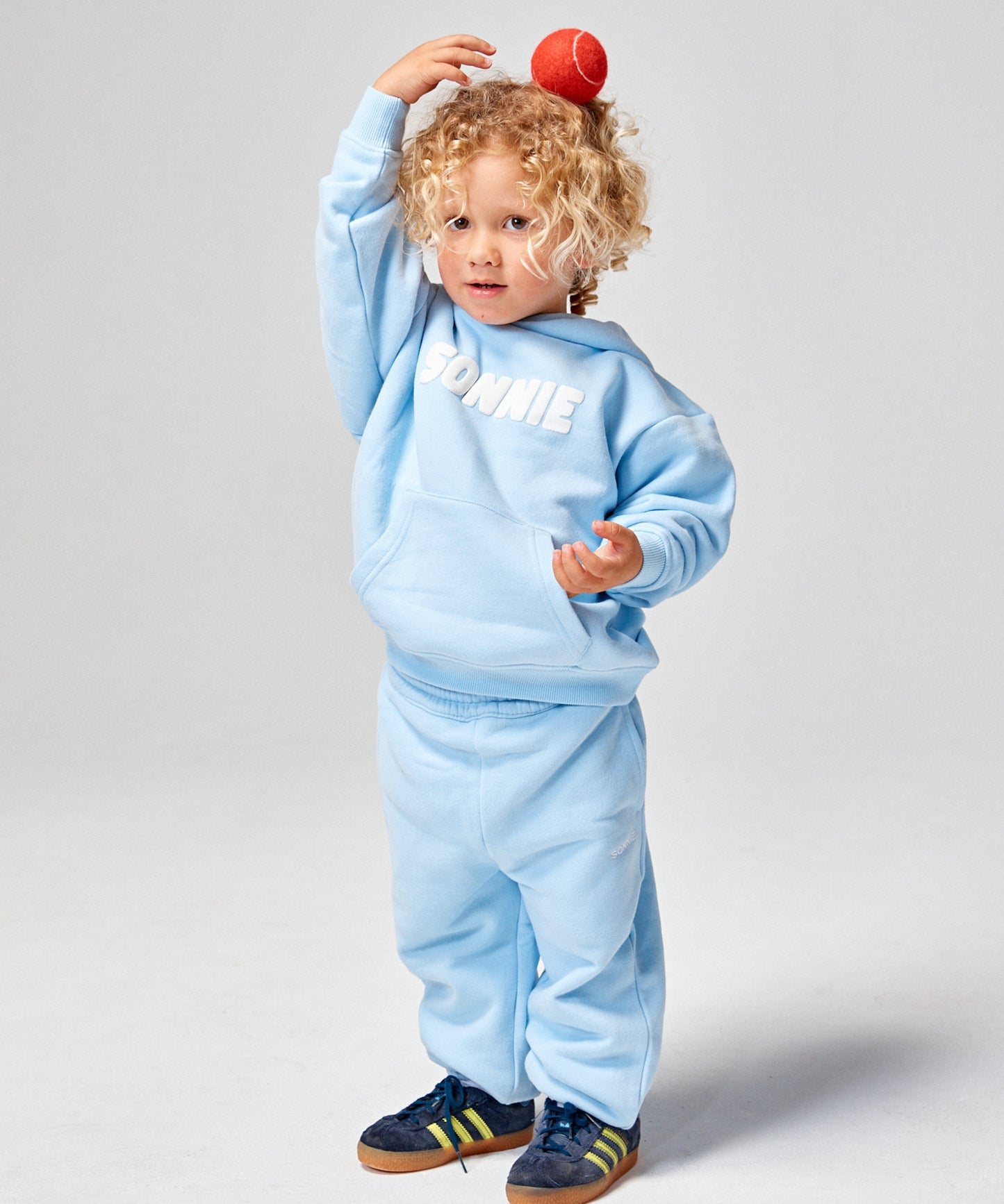 Puff Print Hoodie - Baby Blue