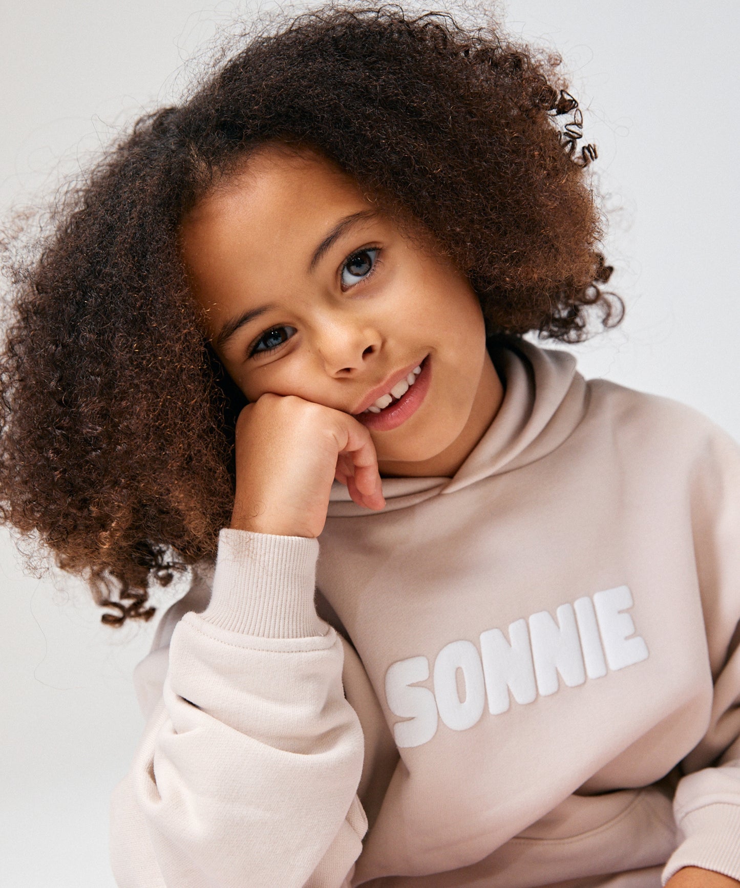 Puff Print Hoodie - Bone
