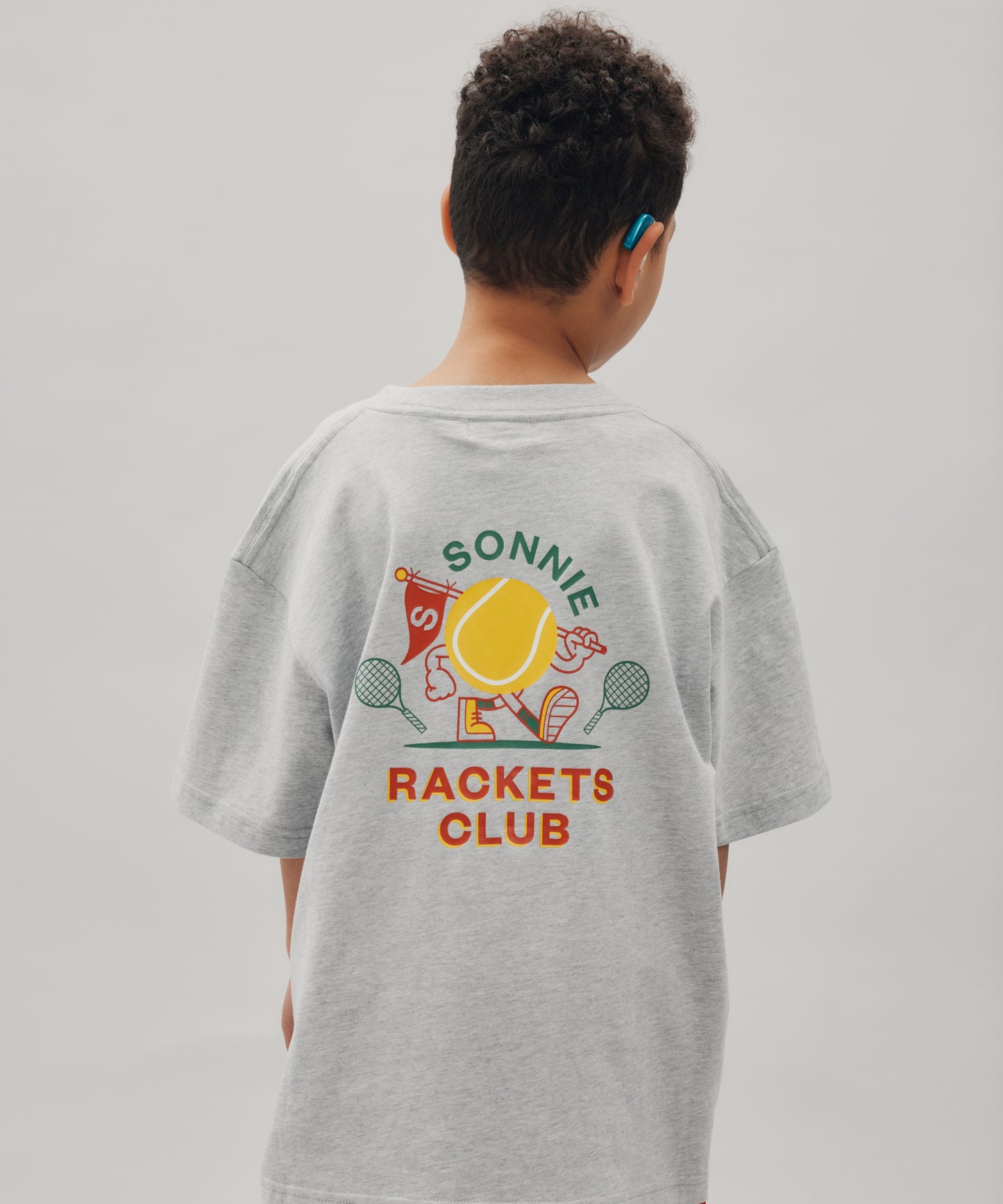 RACKETS CLUB TEE - GREY MARLE