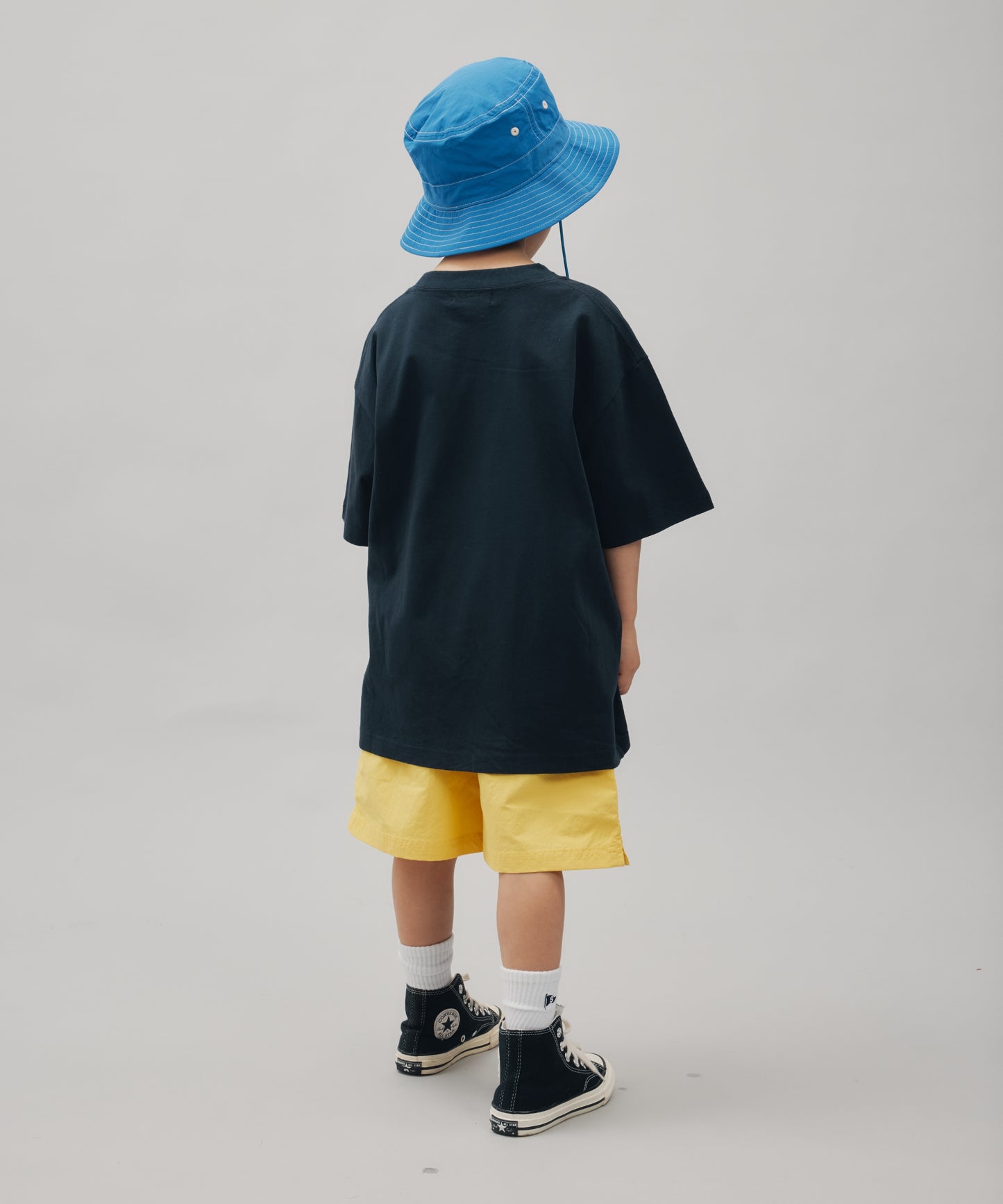 NYLON SPORTS SHORTS - LEMON / INK