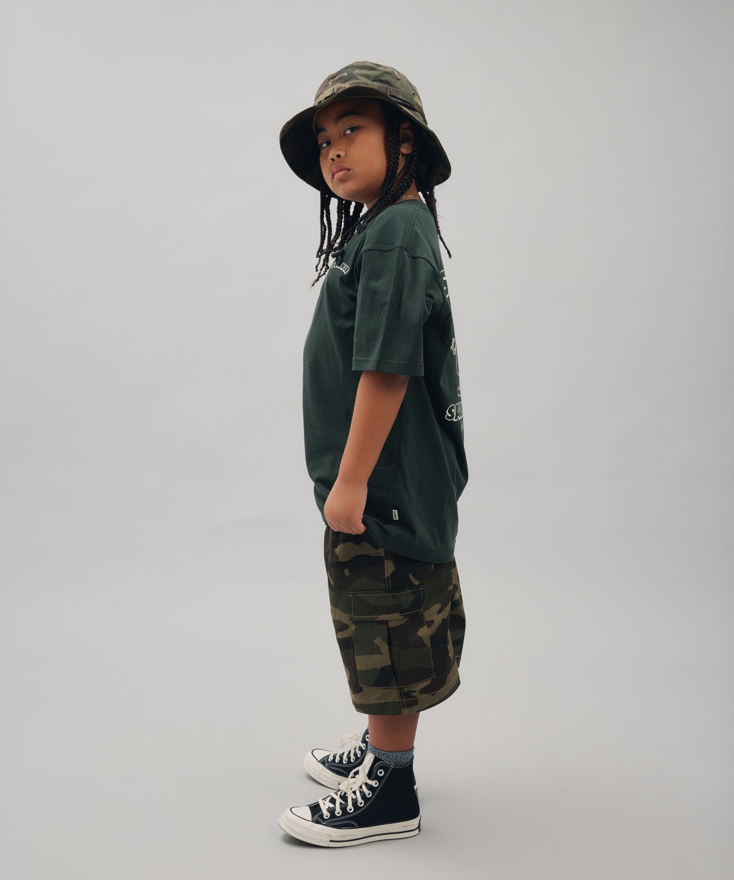 SAUSSIE SIZZ TEE - FOREST GREEN