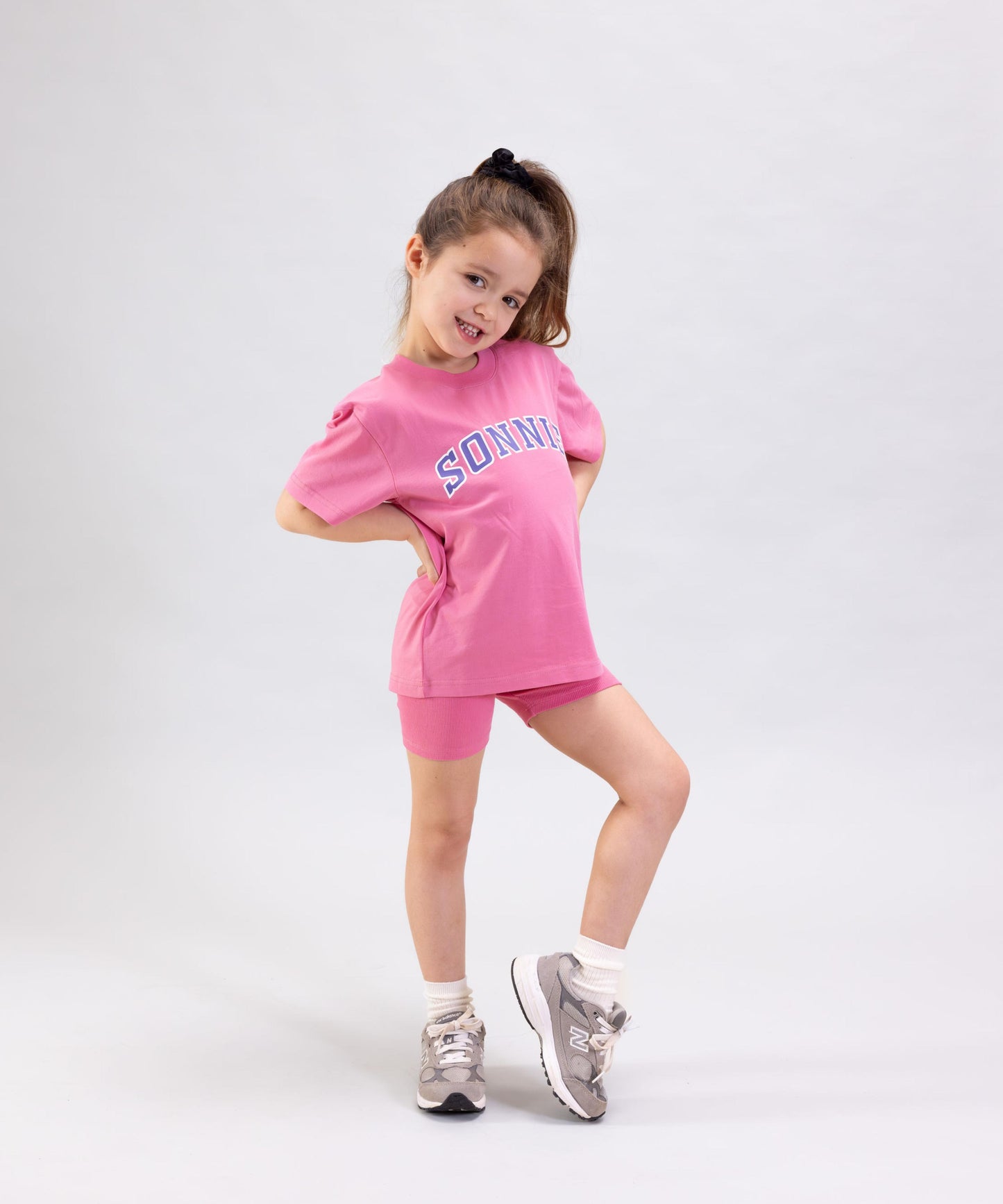 Orla Ribbed Bike Shorts - Rose