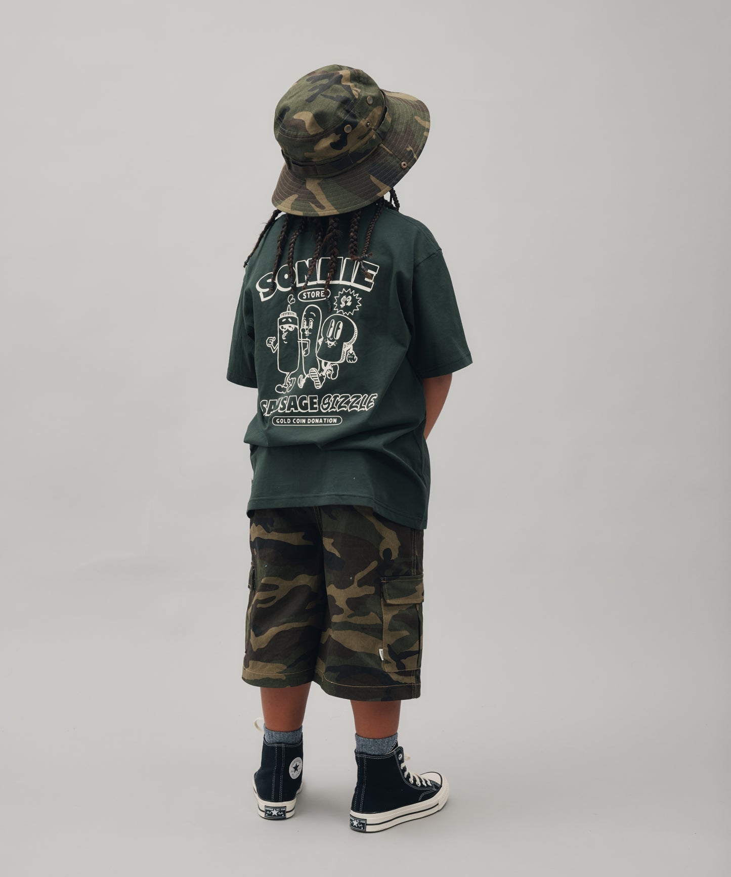 SAUSSIE SIZZ TEE - FOREST GREEN