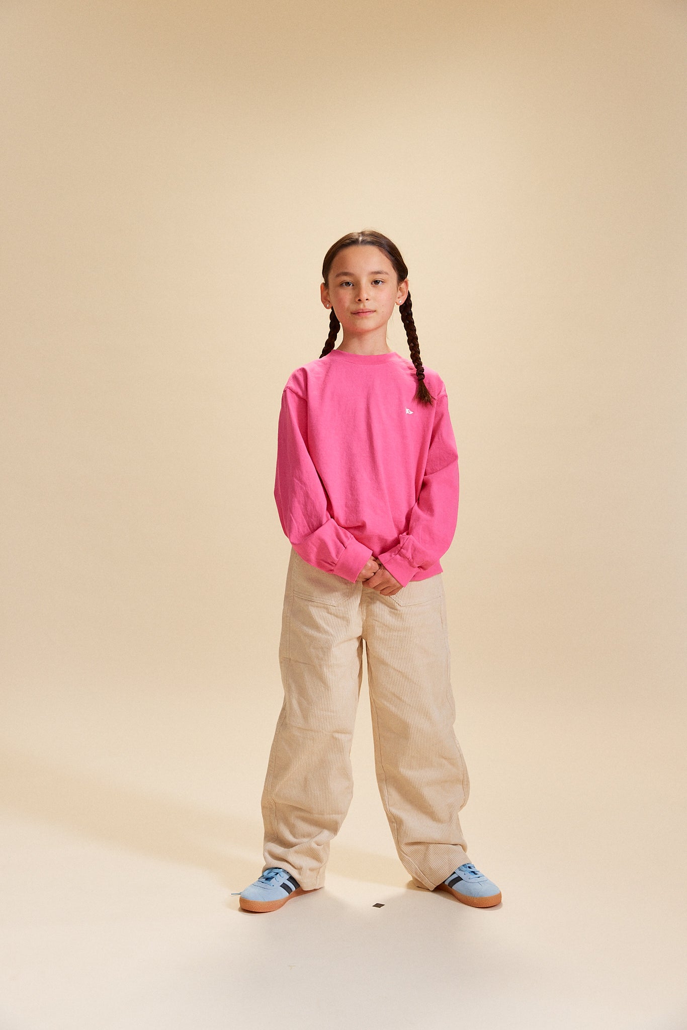Marlo Flag LS Tee - Hot Pink