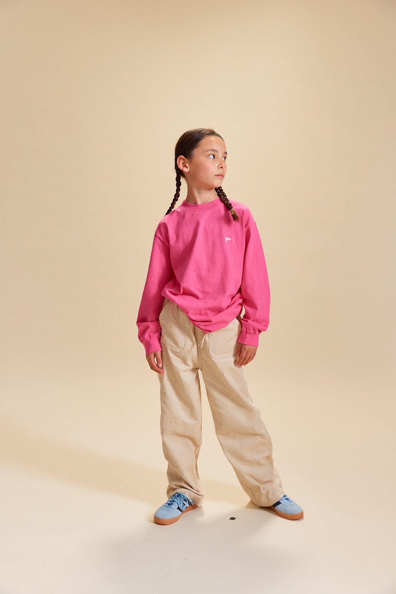 Marlo Flag LS Tee - Hot Pink