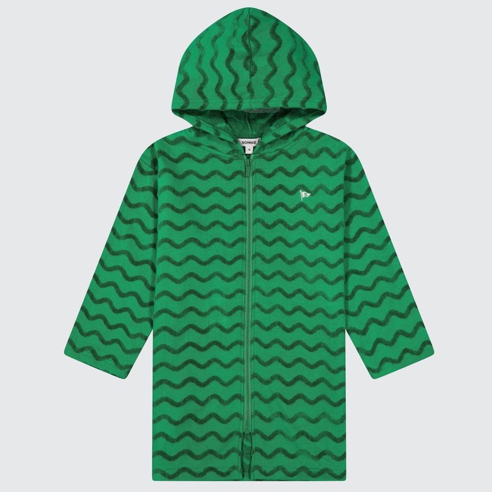 HOODED TOWEL - KERMIT GREEN