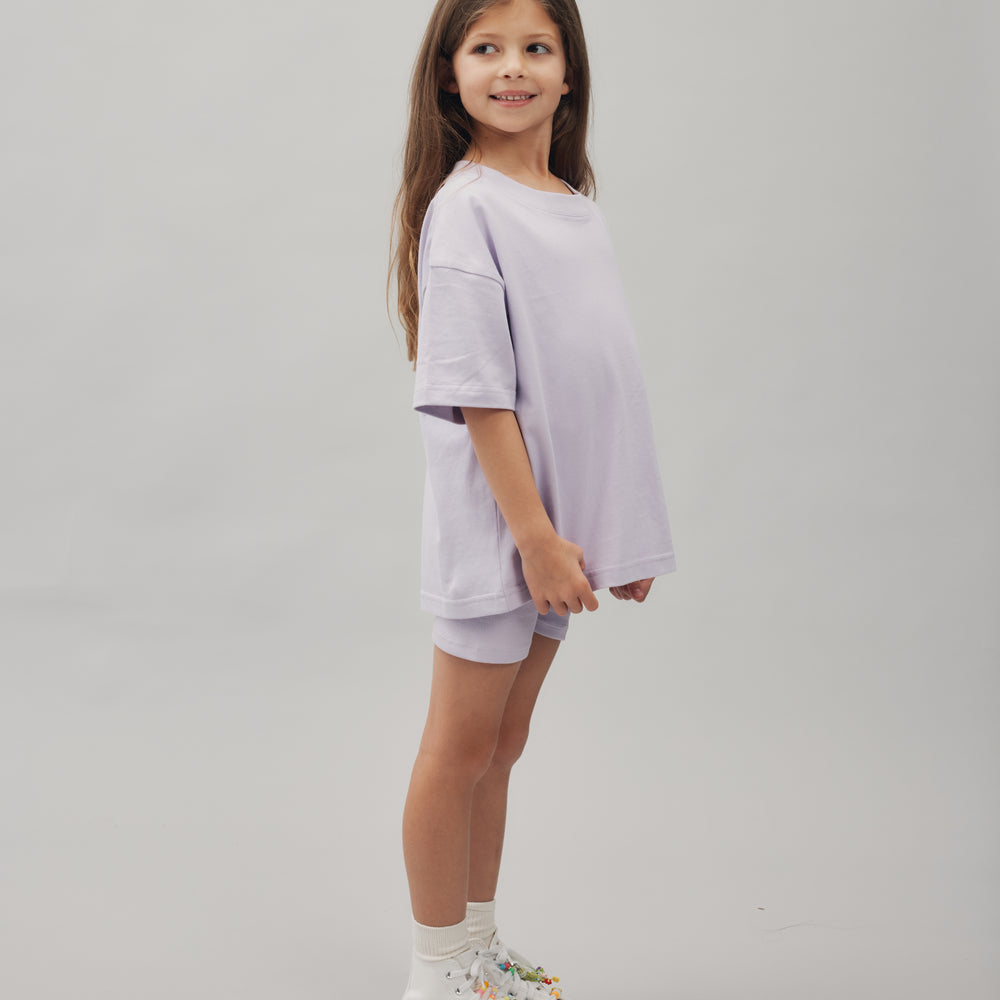 ORLA RIBBED BIKE SHORTS - VIOLET
