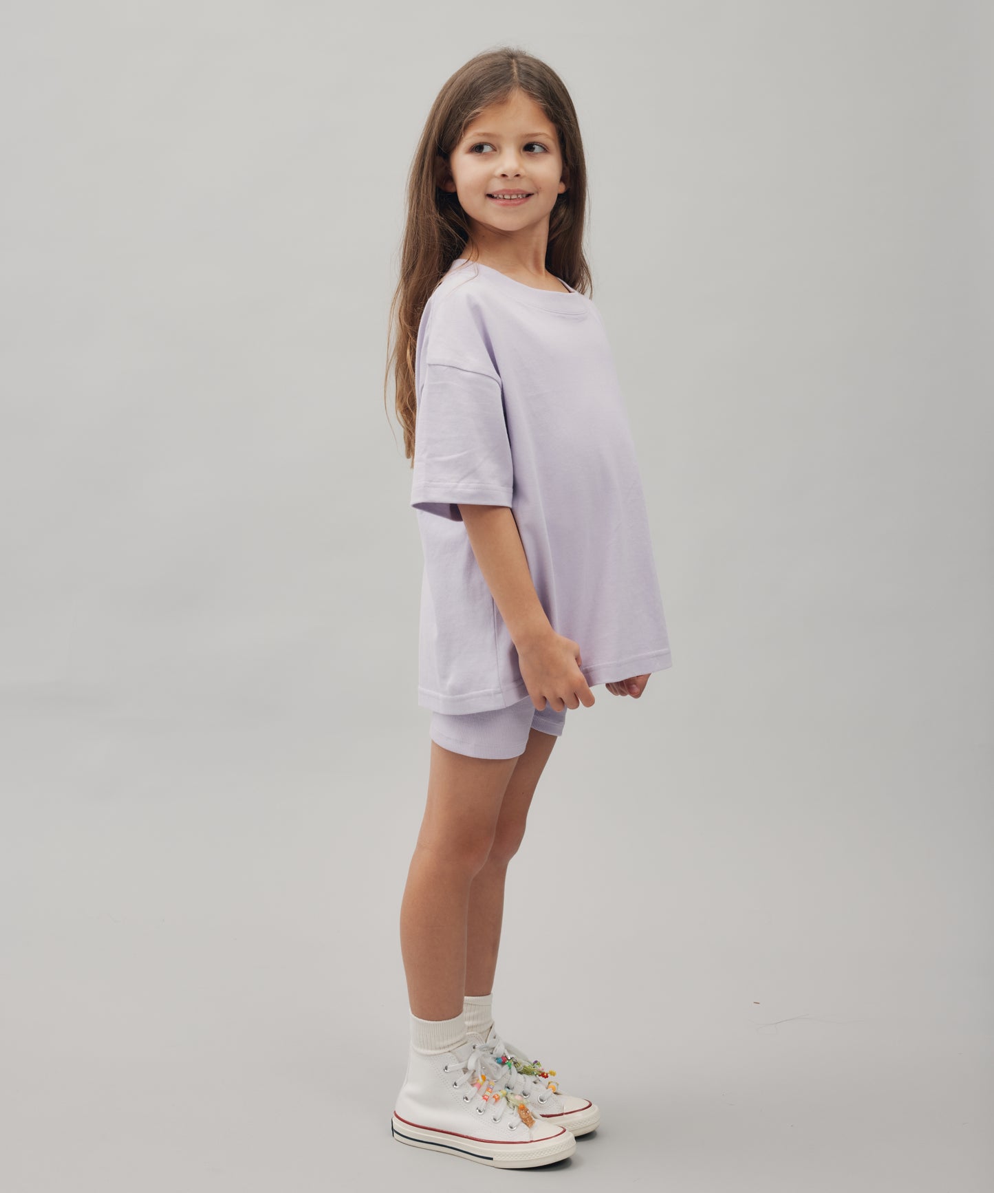 ORLA RIBBED BIKE SHORTS - VIOLET