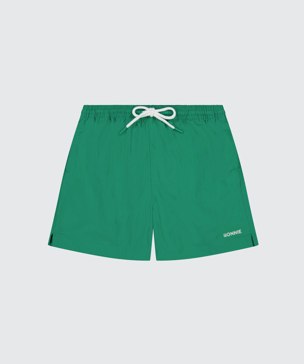 Nylon Sports Shorts - New Court Green