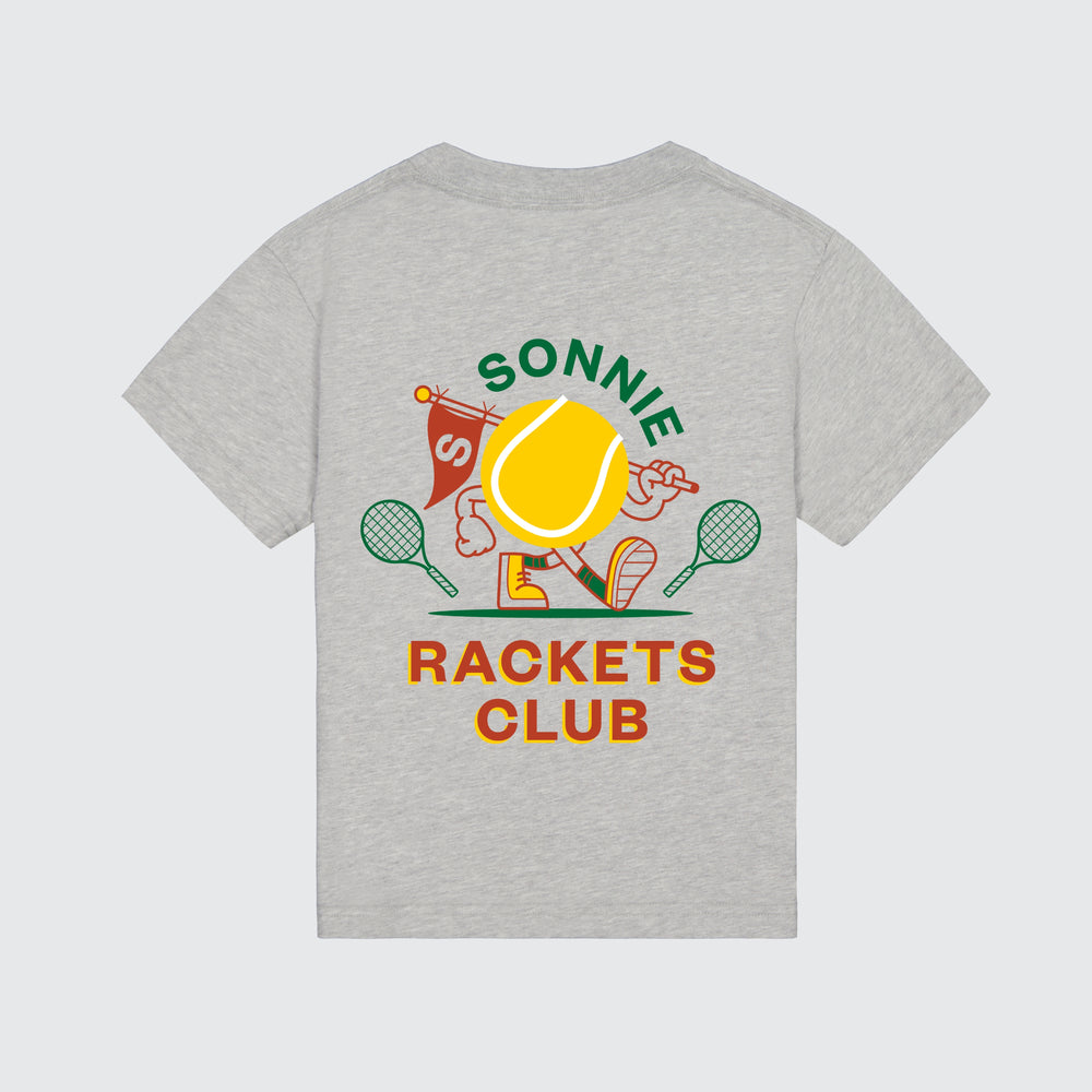 RACKETS CLUB TEE - GREY MARLE