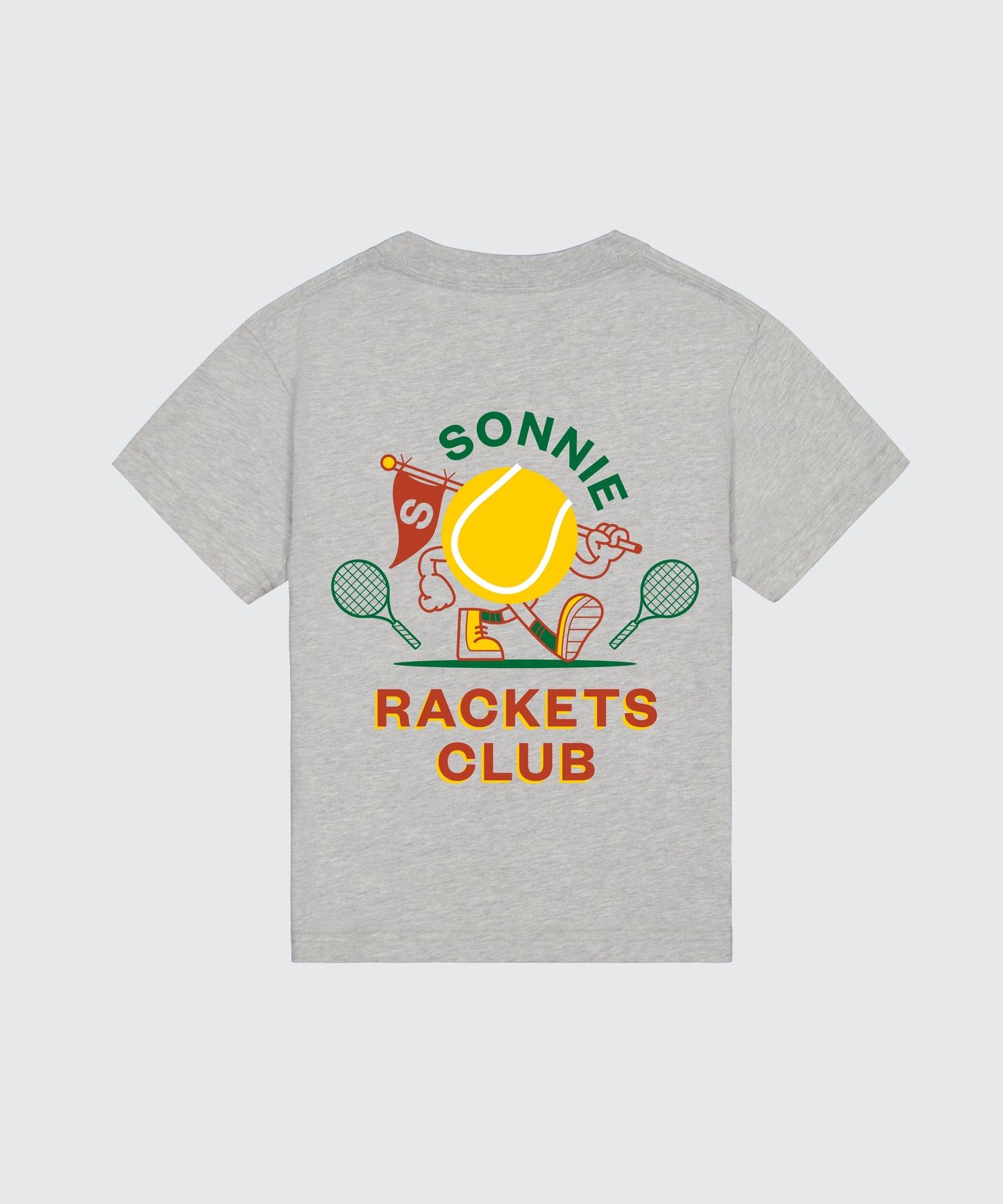 RACKETS CLUB TEE - GREY MARLE