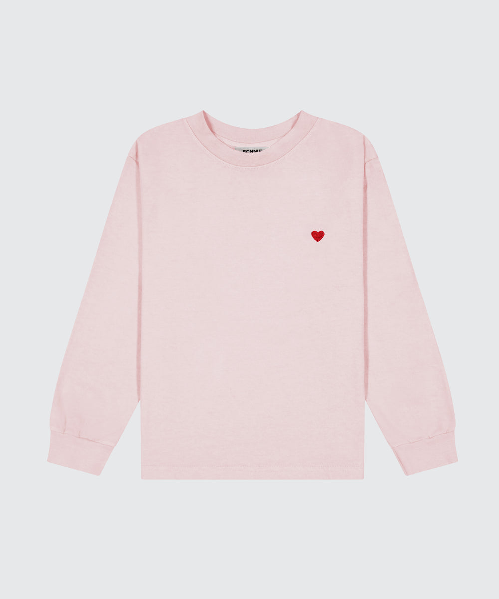 Heart Long Sleeve - Dusty Pink
