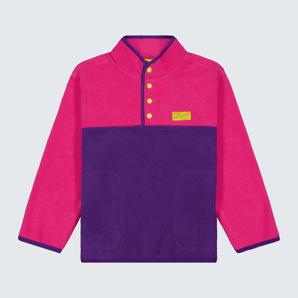 Colour Block Fleece - Pink/Purple