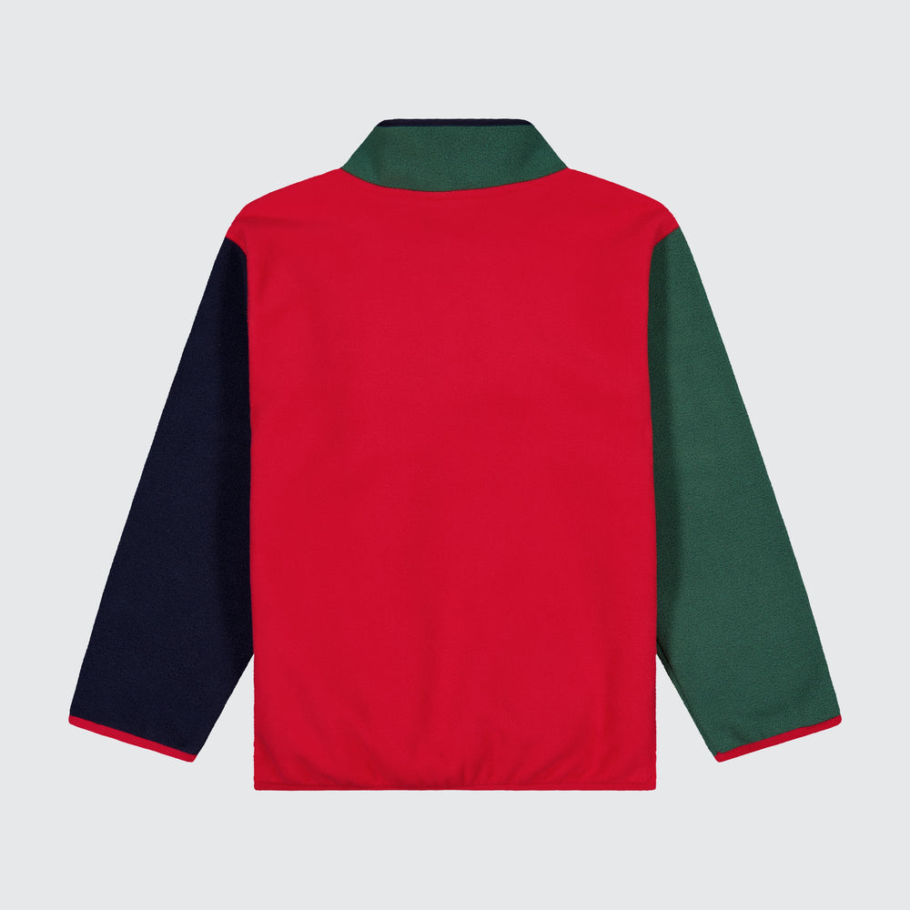 Colour Block Fleece - Ink/Red/Green