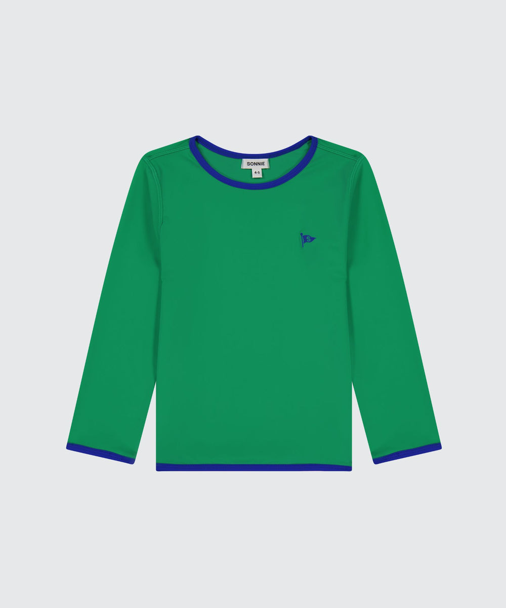 LS SWIM TEE - COURT GREEN