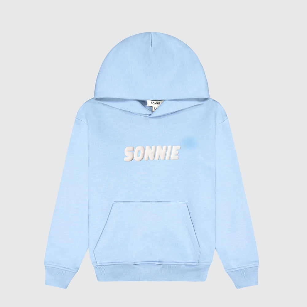 Puff Print Hoodie - Baby Blue