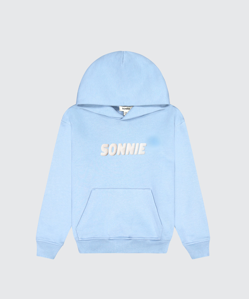 Puff Print Hoodie - Baby Blue