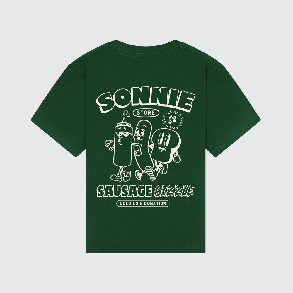 SAUSSIE SIZZ TEE - FOREST GREEN