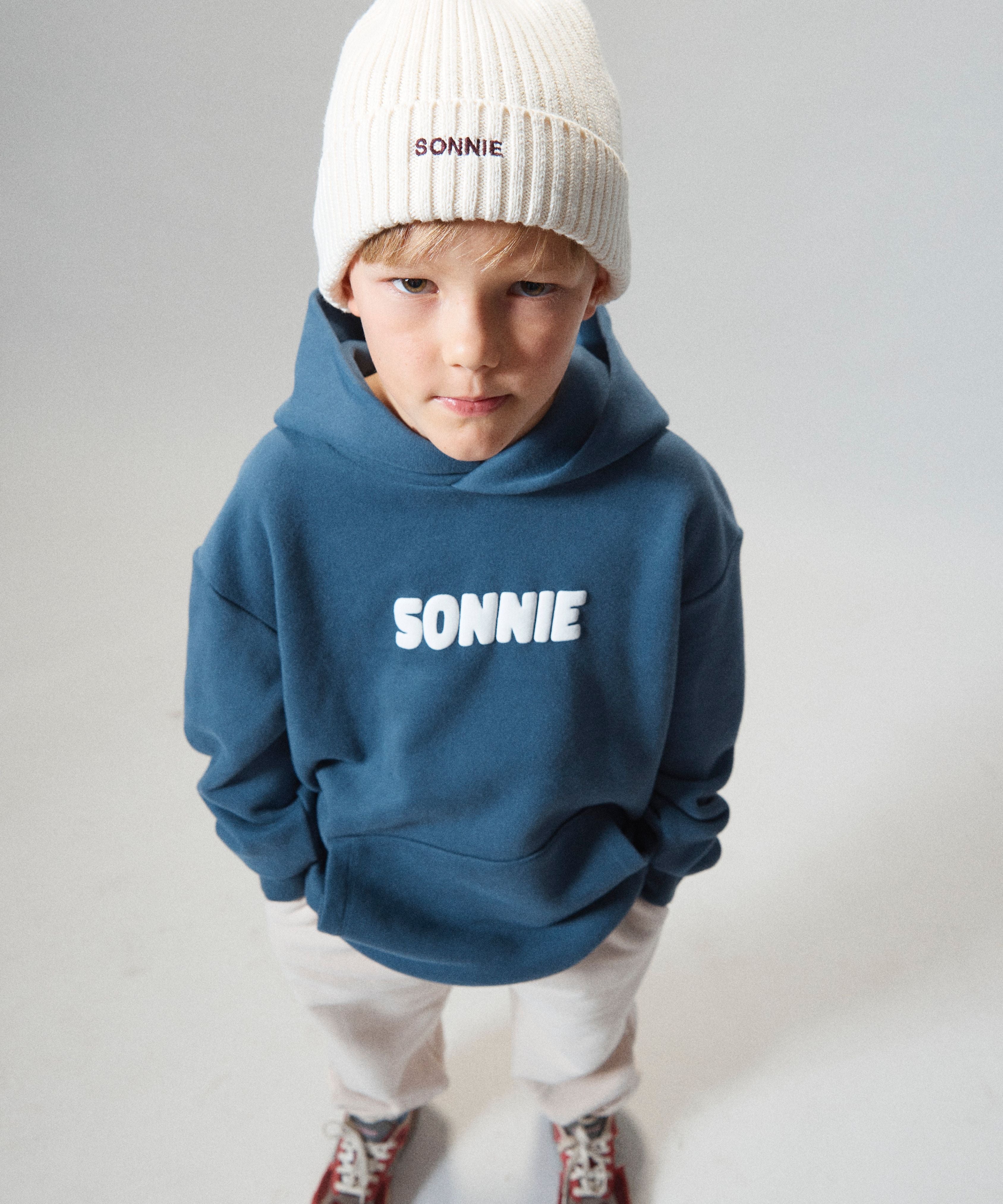 Cotton Knit Beanie Off White SONNIE