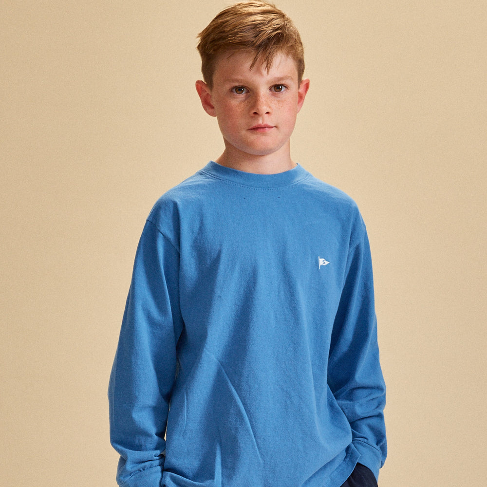 
                      
                        Marlo Flag LS Tee - Dusty Cobalt Blue
                      
                    