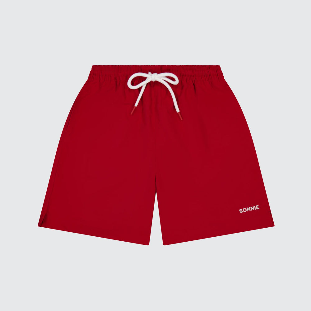 NYLON SPORTS SHORTS - TEAM RED