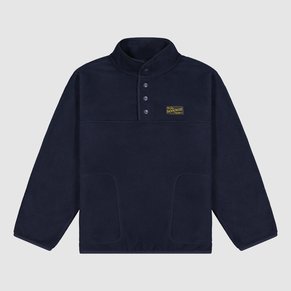 Monty Quarter Dome Fleece - Deep Blue