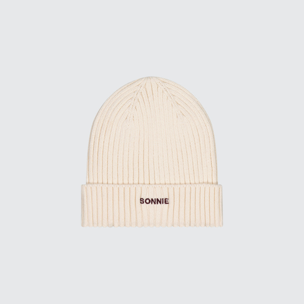 Cotton Knit Beanie - Off White