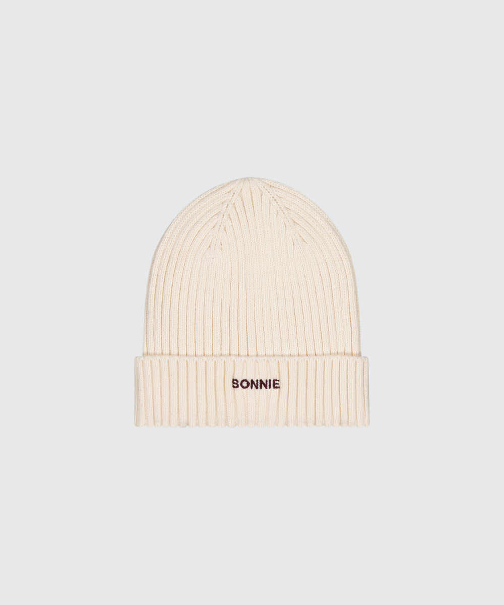 Cotton Knit Beanie - Off White