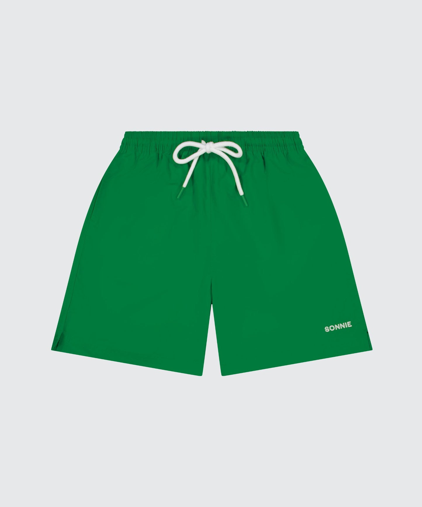 NYLON SPORTS SHORTS - KERMIT GREEN