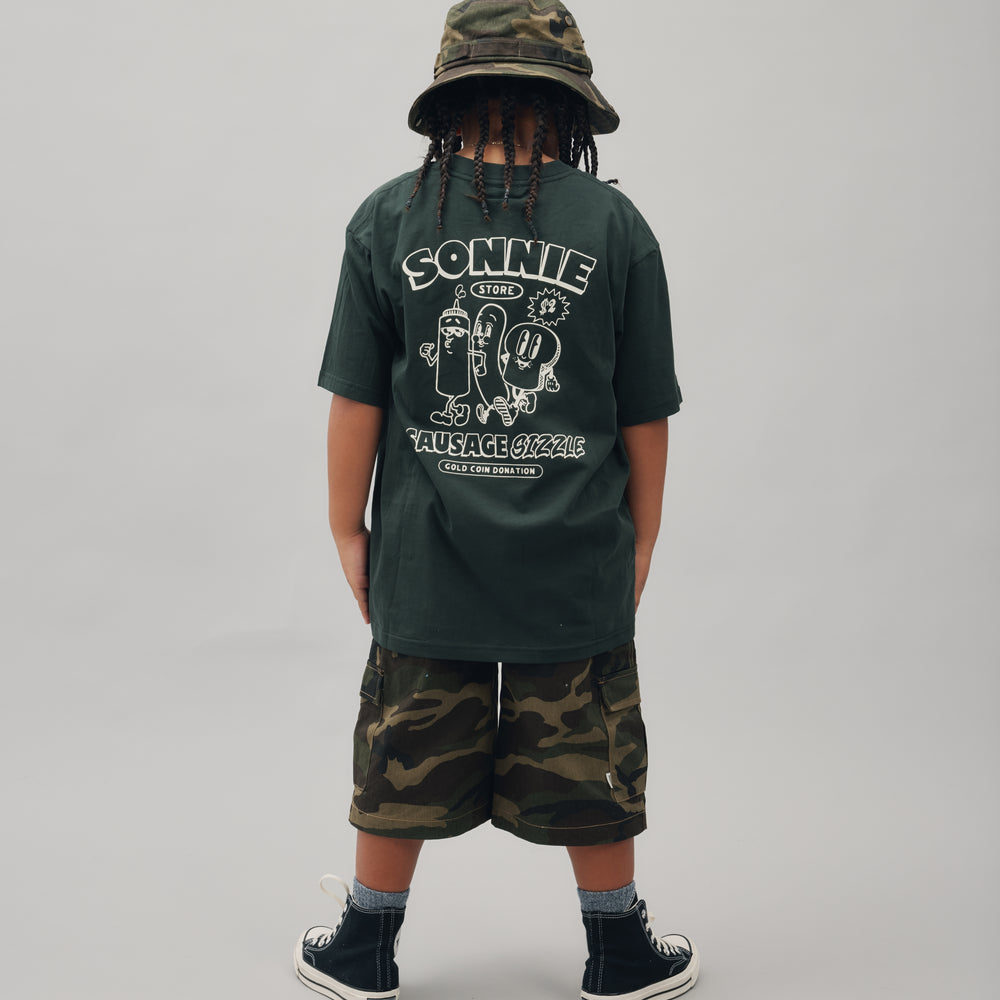 SAUSSIE SIZZ TEE - FOREST GREEN