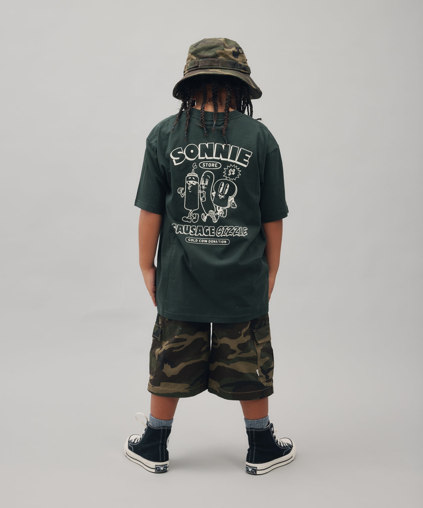 SAUSSIE SIZZ TEE - FOREST GREEN