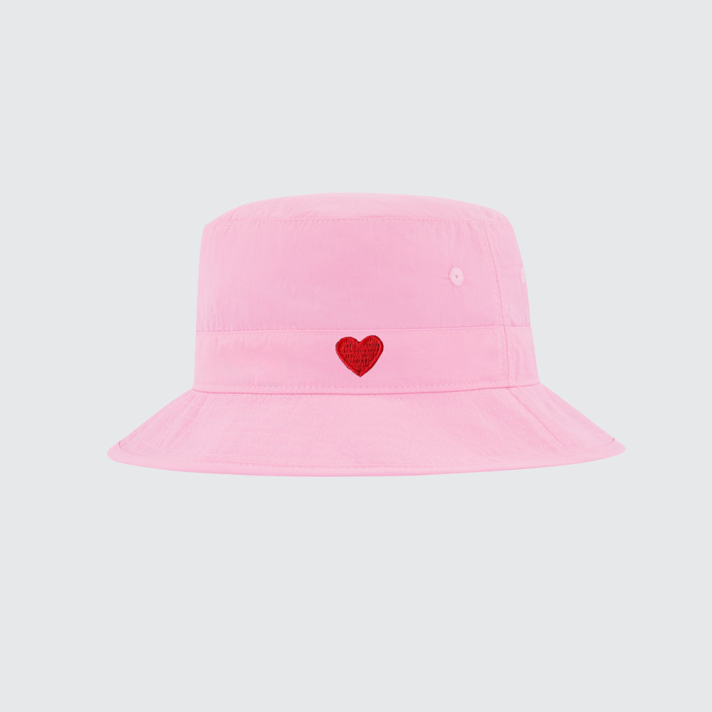 Nylon Bucket Hat -Heart