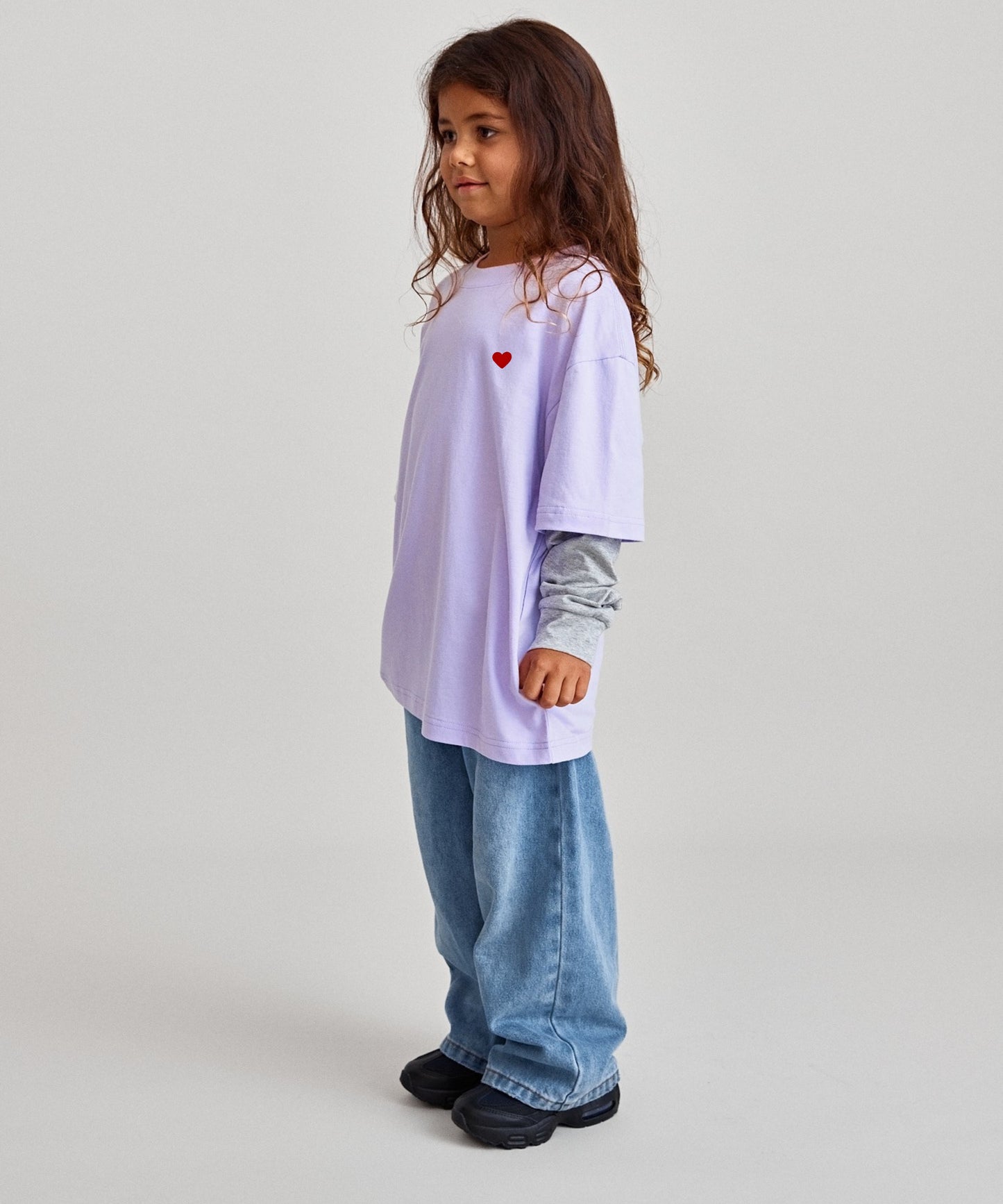 Layered Long Sleeve - Violet / Grey Marle