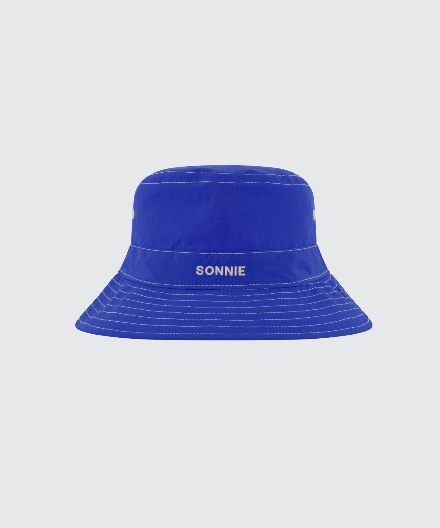 NYLON BUCKET HAT CONTRAST STITCHING - Electric Blue