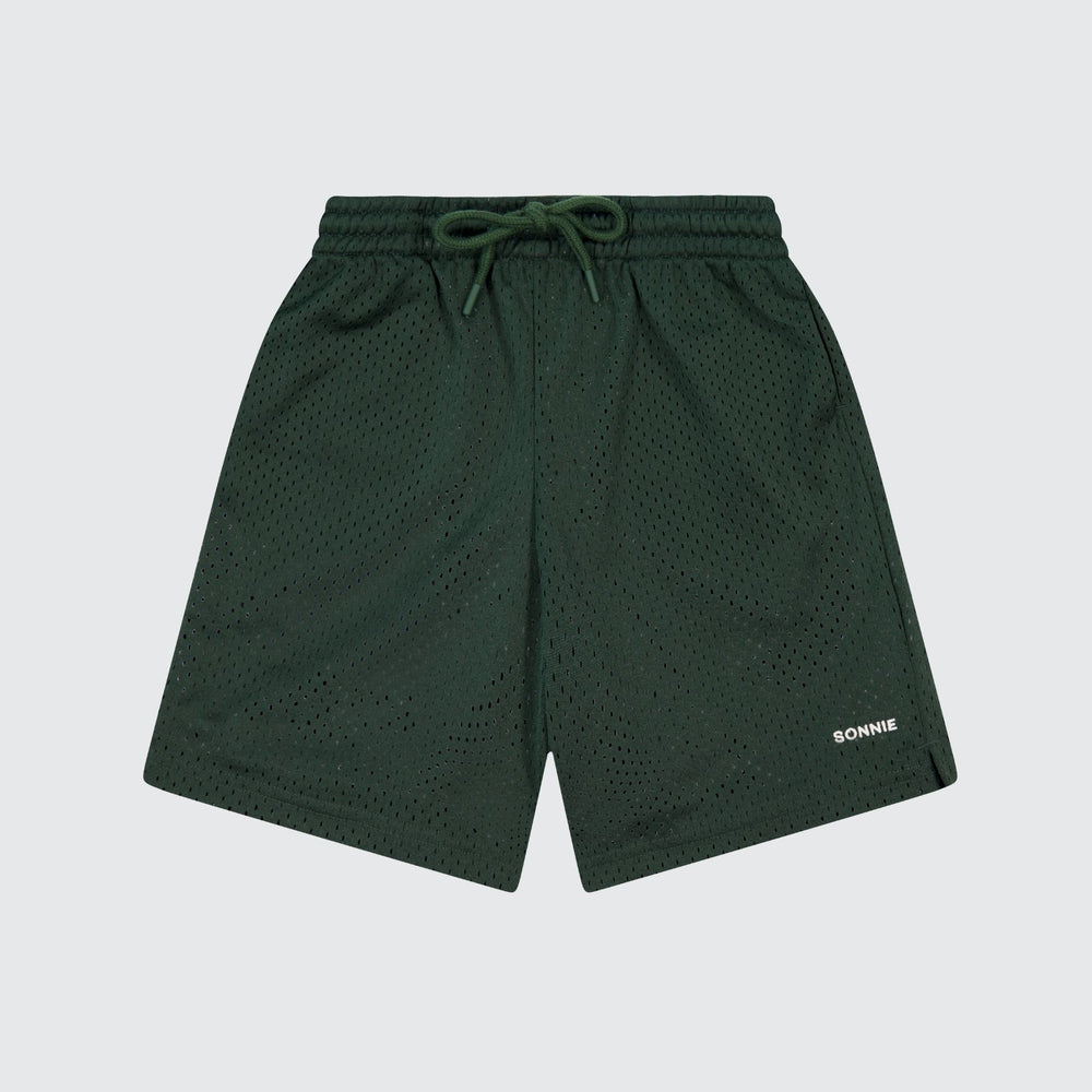 BAGGY BASKETBALL SHORTS - FOREST GREEN