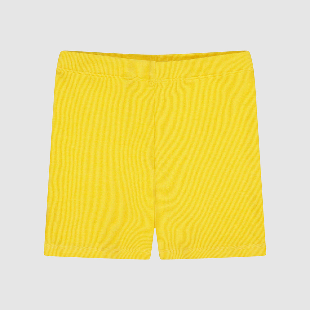 Orla Ribbed Bike Shorts - Sunflower