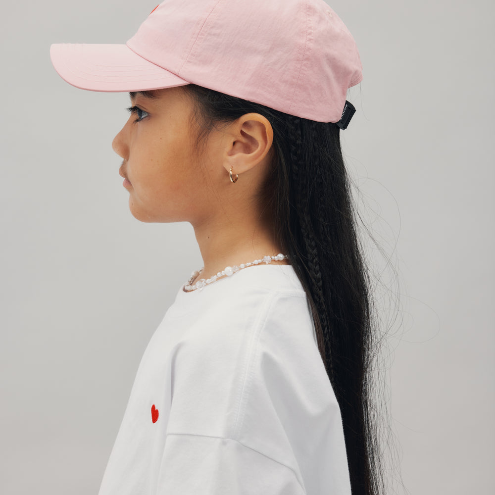 NYLON HEART CAP - SHELL PINK