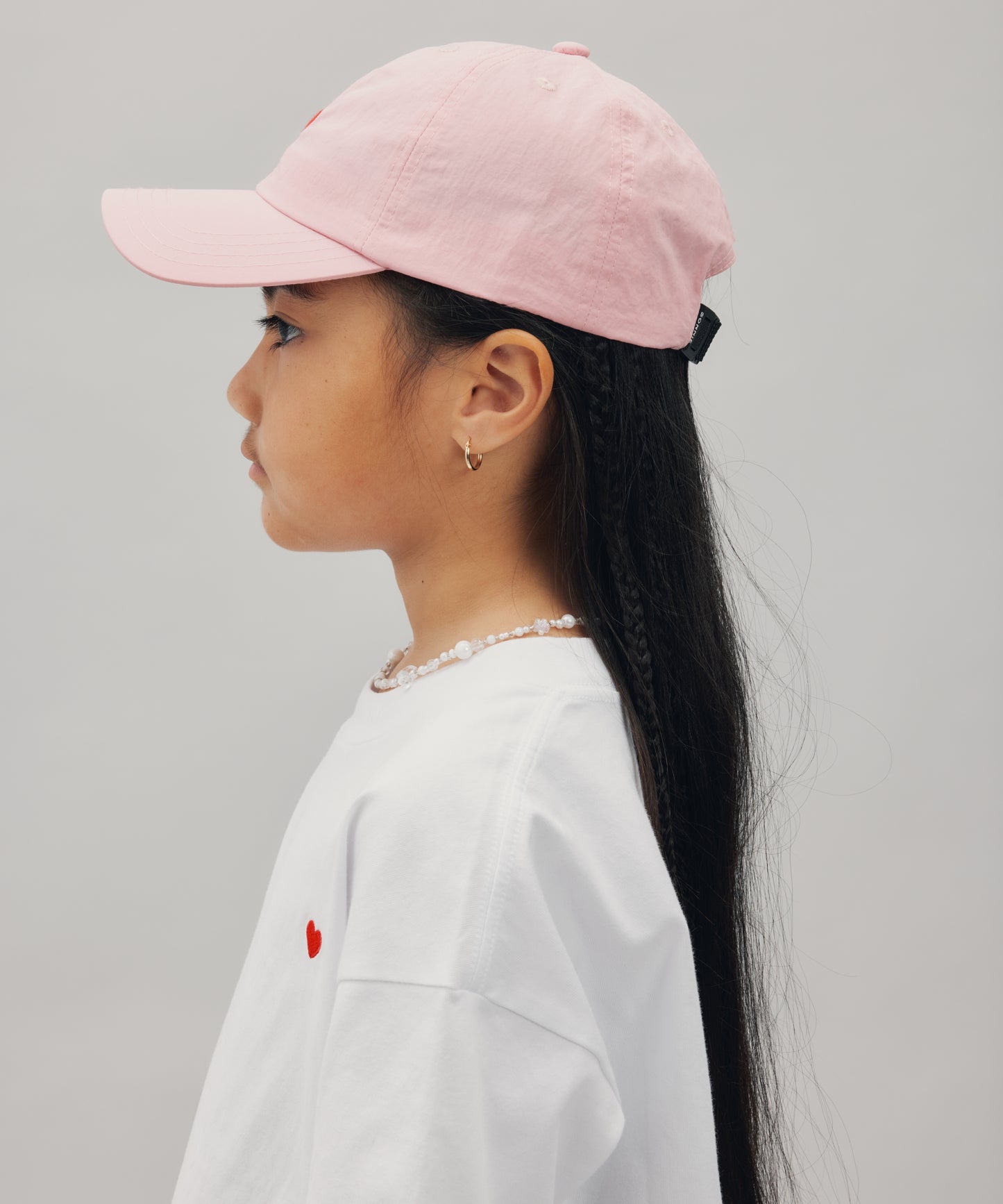 NYLON HEART CAP - SHELL PINK