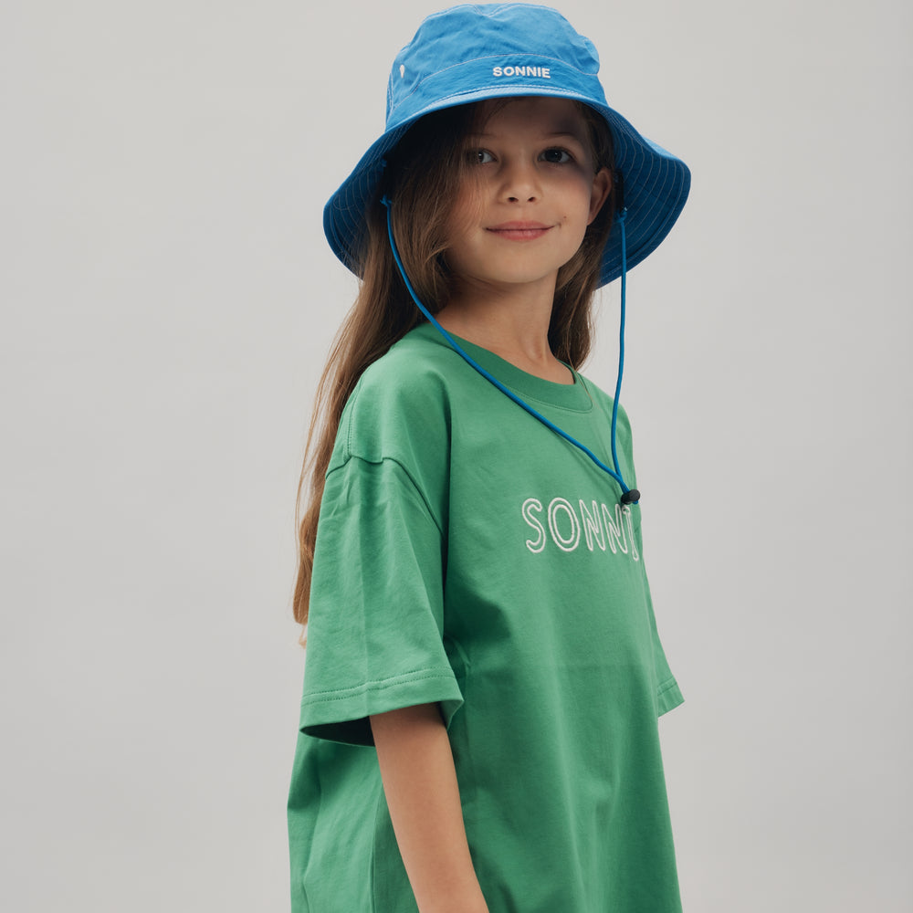 
                      
                        NYLON BUCKET HAT CONTRAST STITCHING - Electric Blue
                      
                    