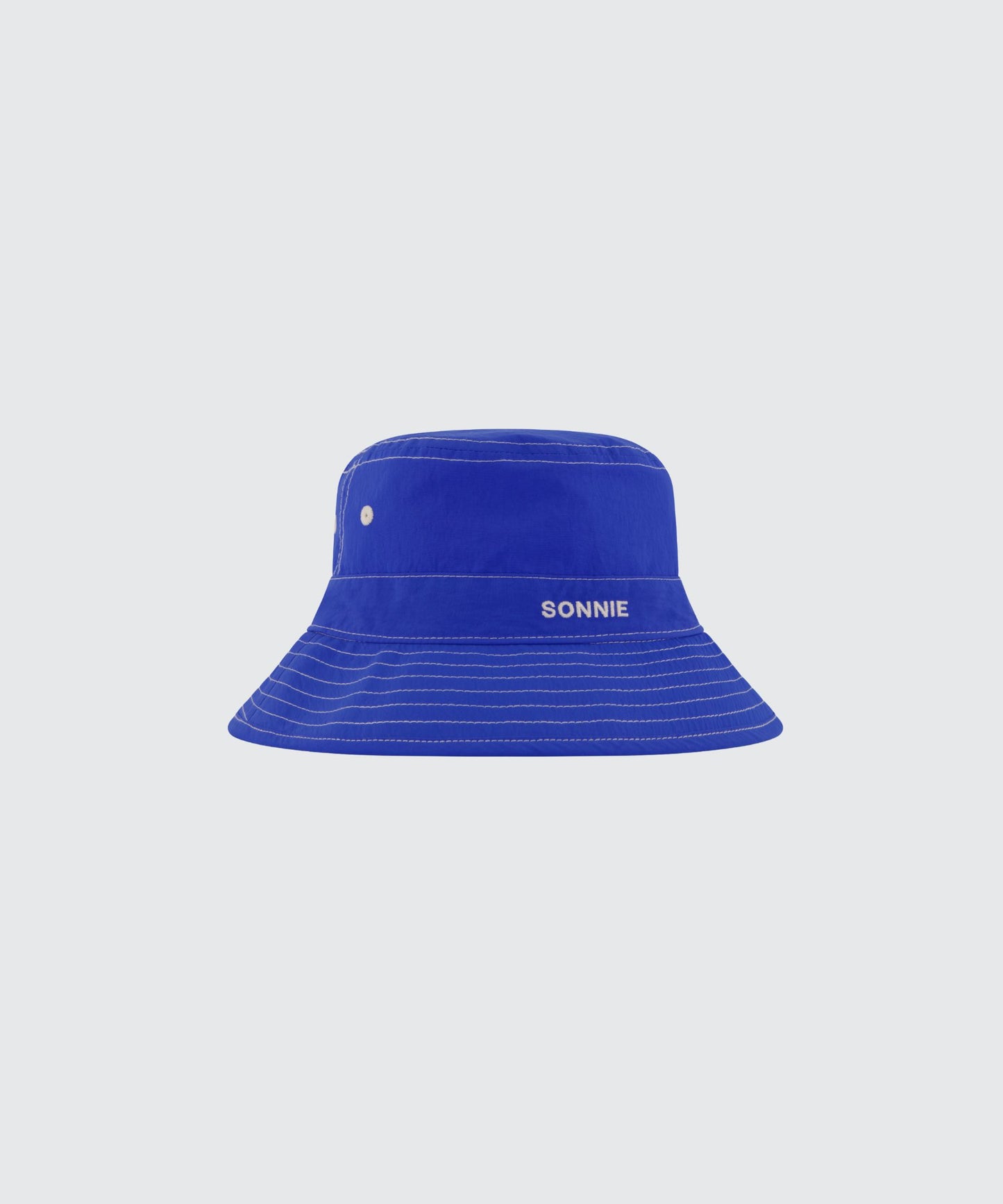 NYLON BUCKET HAT CONTRAST STITCHING - Electric Blue