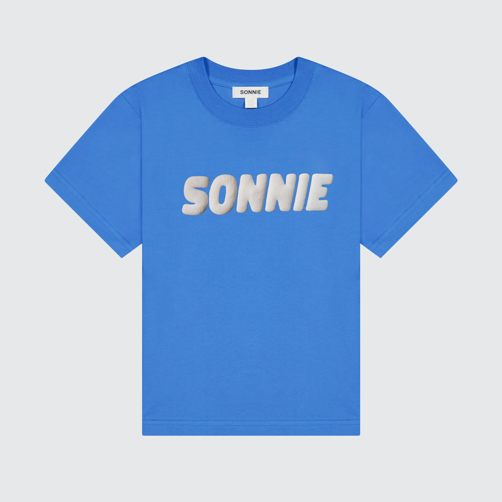 PUFF PRINT TEE - ELECTRIC BLUE