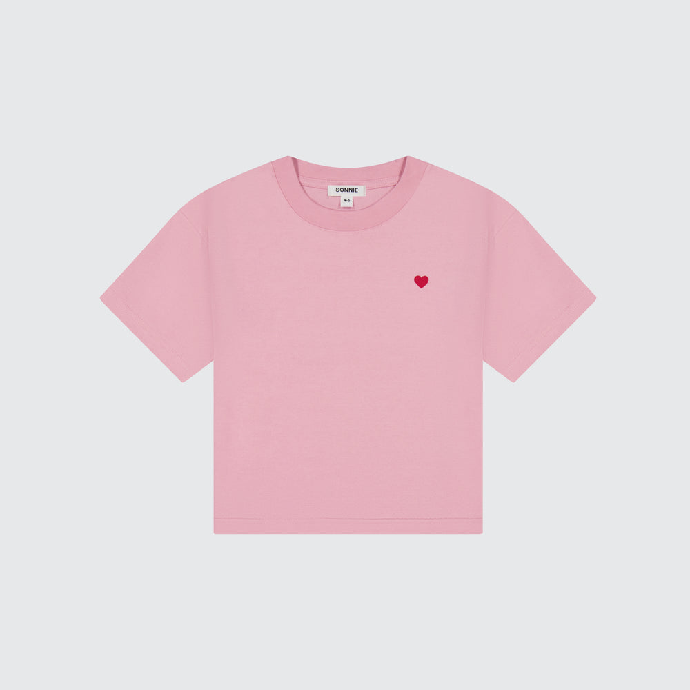 HEART TEE - SHELL PINK