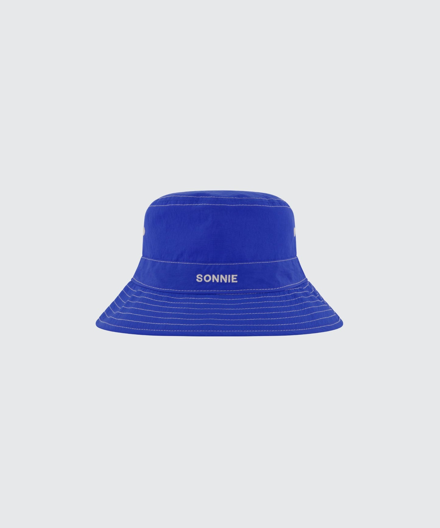 NYLON BUCKET HAT CONTRAST STITCHING - Electric Blue