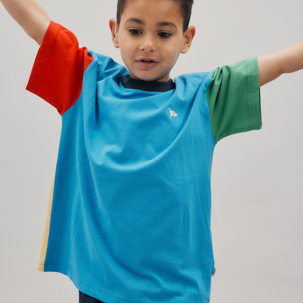 COLOUR BLOCK TEE - MULTI