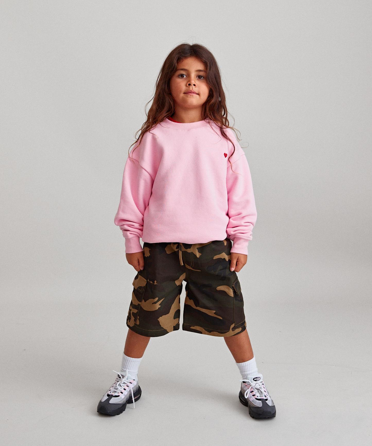 Heart Crewneck - Baby Pink