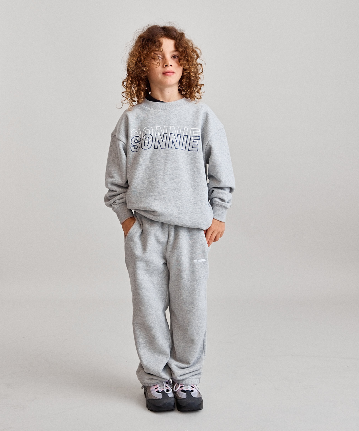 Double Vision Crewneck - Grey Marle