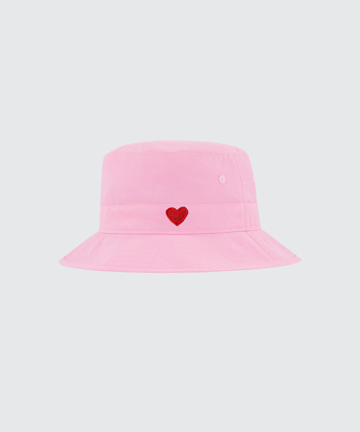 SONNIE Nylon Heart Bucket Hat in Soft Pink