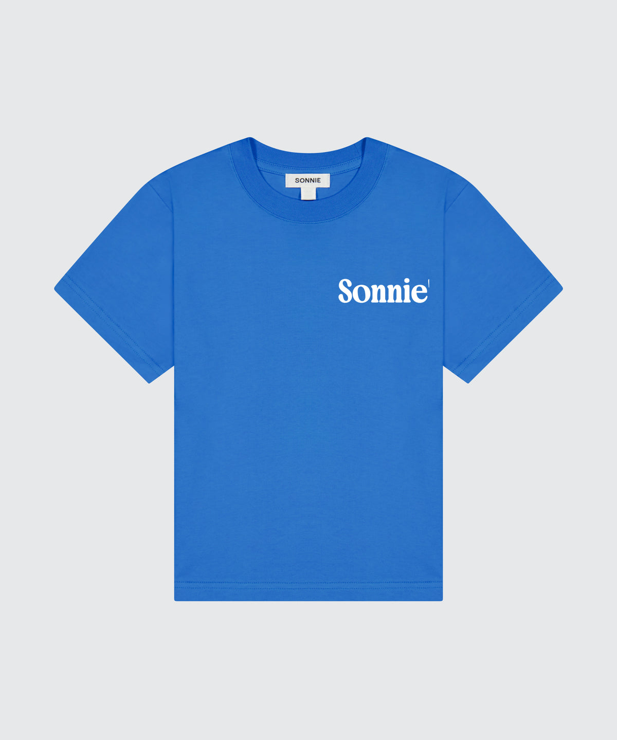 SONNIE Pizzeria Tee in Cobalt Blue, front